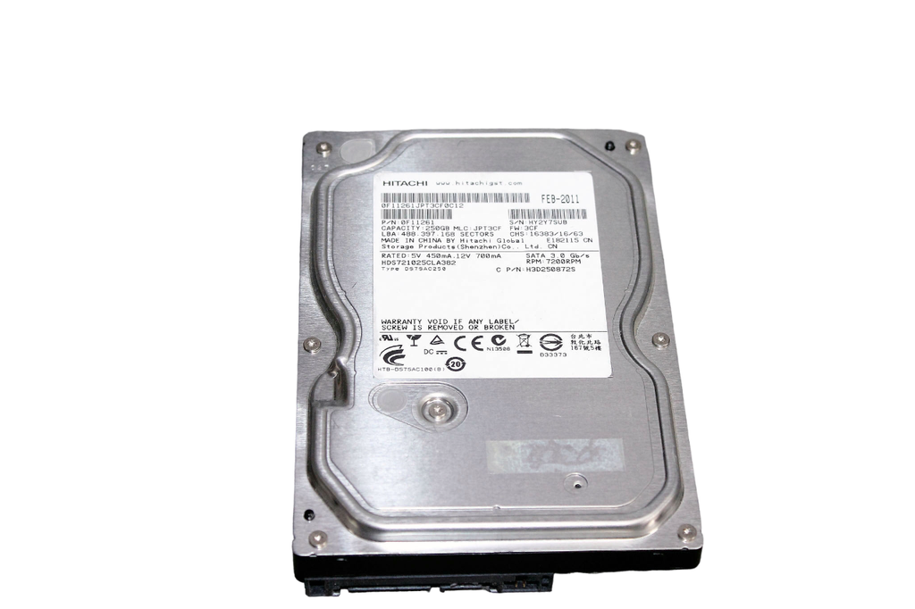 250GB Hitachi HDD 3,5" Festplatte 8MB Cache SATA II HDS721025CLA382