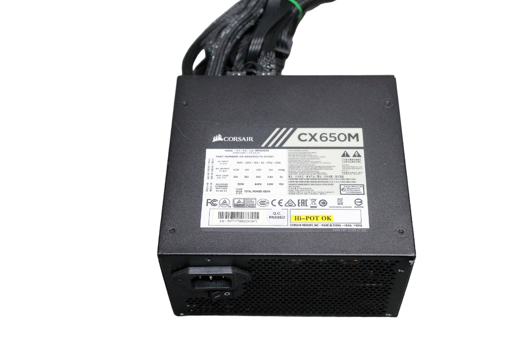 650Watt Corsair CX650M RPS0029 PC Computer Netzteil SILENT 12cm Lüfter 120mm [0124081601]