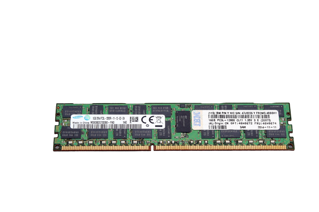 Samsung 16GB 2Rx4 DDR3 1600 MHz PC3L-12800R ECC RDIMM RAM REG M393B2G70DB0-YK0 Arbeitsspeicher RAM [01240816012]