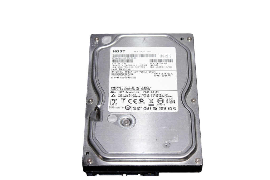 500GB HGST HDD 3,5" Festplatte 16MB Cache SATA  3,5" intern HDS721050CLA362 [01240818011]