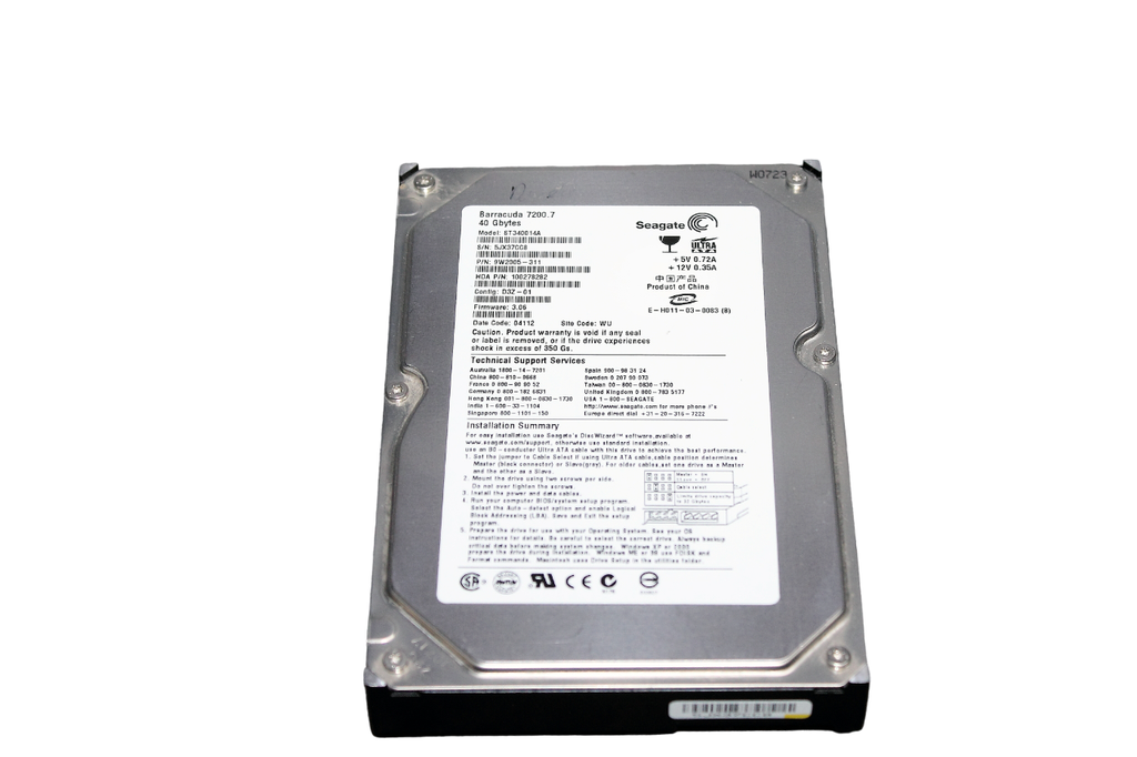 40GB Seagate HDD 3,5" Festplatte 2MB Cache PATA/IDE 3,5" intern ST340014A [01240818013]