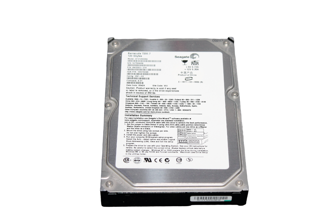 120GB Seagate HDD 3,5" Festplatte 2MB Cache PATA/IDE 3,5" intern ST3120026A [01240818014]