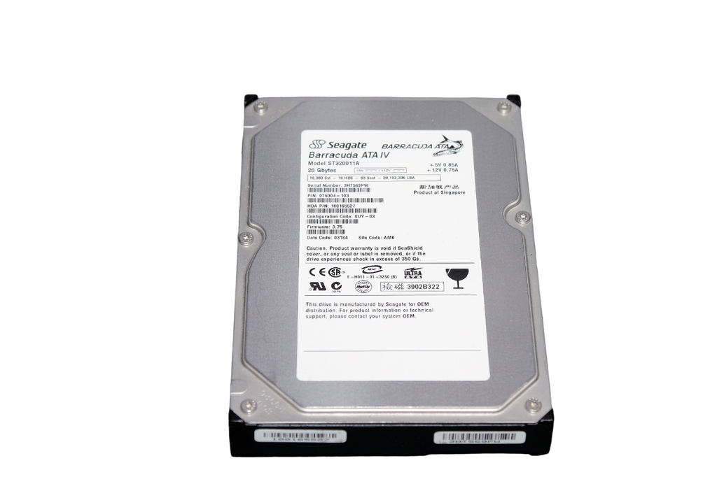 20GB Seagate HDD 3,5" Festplatte 2MB Cache PATA/IDE 3,5" intern ST320011A [01240818015]