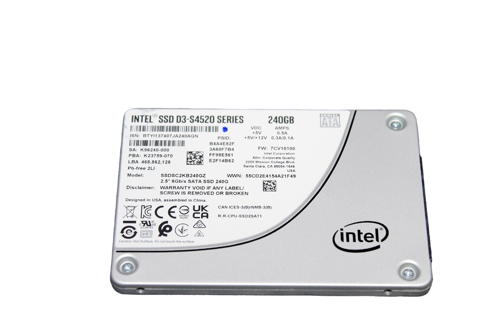 Intel SSD D3-S4520 240 GB 2.5 Zoll SATA-III 6Gb/s SSDSC2KB240GZ SSD [01240819013]