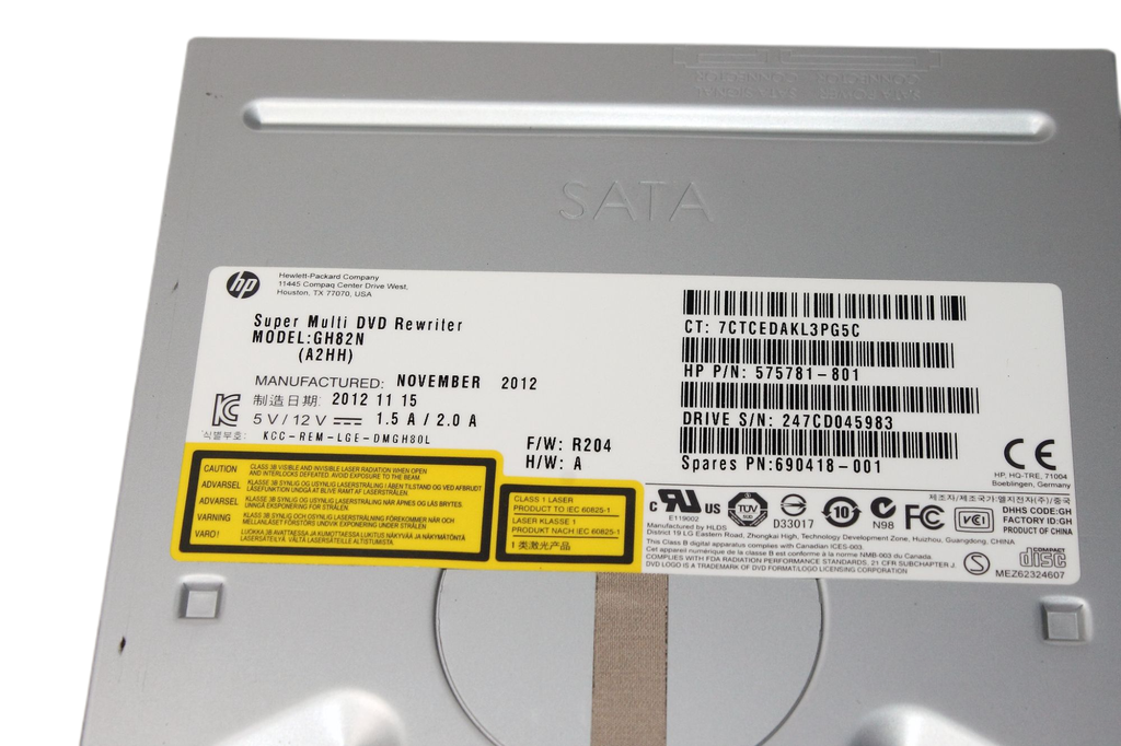 DVD Brenner S-ATA Schwarz SATA PC Computer Serial ATA CD DVD-RW HP GH82N [4053162753983]